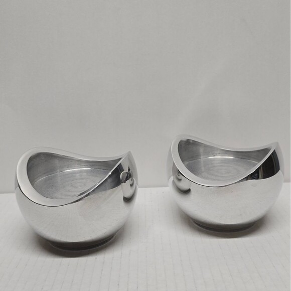 Nambe Lasso Candle Holder MCM 6176 Neil Cohen Vintage 1998 Metal Pair - Picture 5 of 9